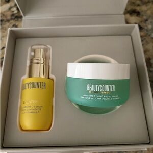 Beautycounter Yellow Serum and Green Mask Set
